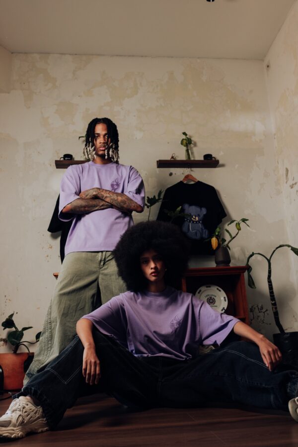 Heart Oversized TShirt / Purple - Image 3