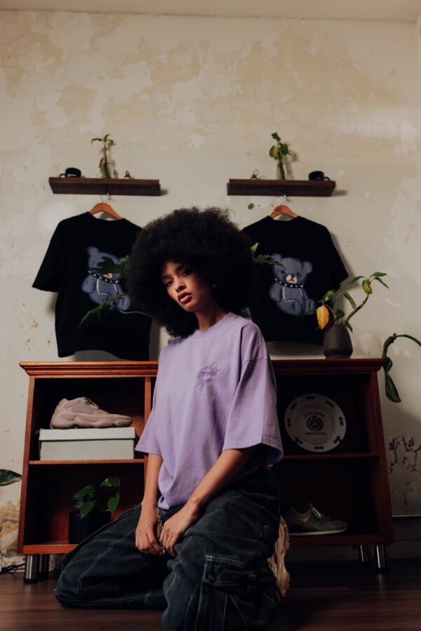 Heart Oversized TShirt / Purple - Image 4